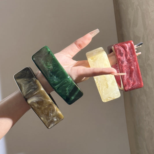 Acrylic Colorful Multi-color Square Texture Bracelet