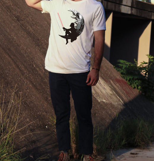 Plus Size Jedi Print Comic Short Sleeve