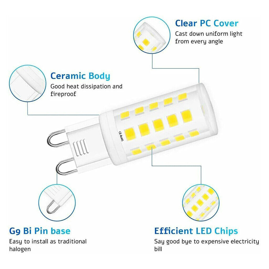 10 X G9 LED BULB 5W COOL WHITE CAPSULE LAMP REPLACE 40W HALOGEN LIGHT BULBS 230V   The UK Does Not Include VAT, Which Needs To Be Borne By Oneself. Please Consider Carefully Before Placing An Order