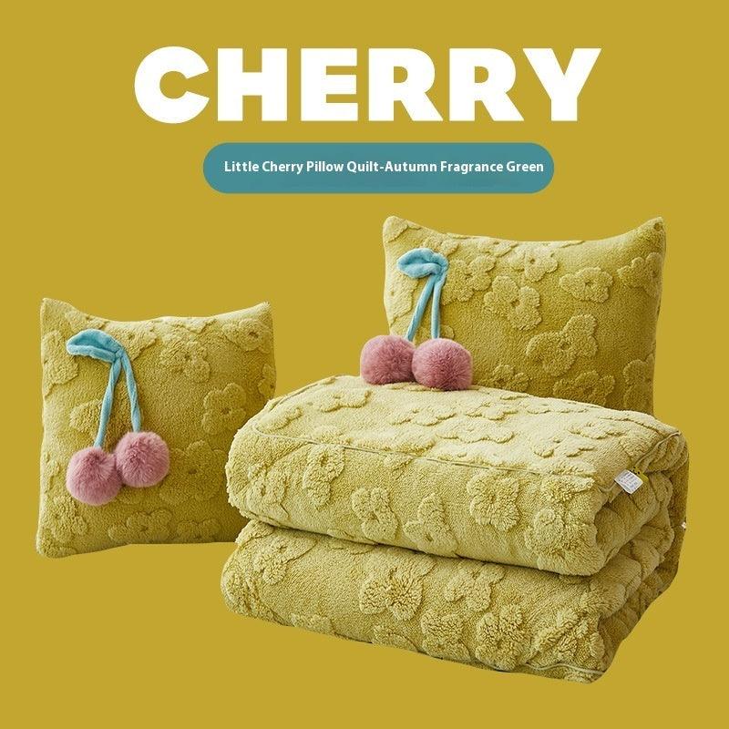 Girls' Two-in-one Plush Nap Thickened Pillow And Blanket