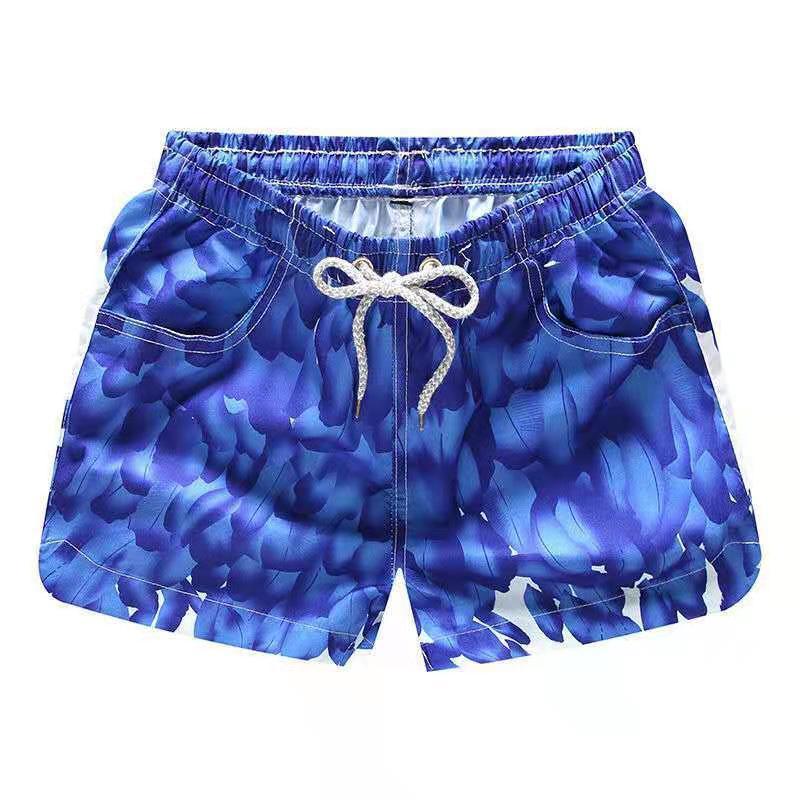Loose Casual Surf Print Summer Beach Shorts