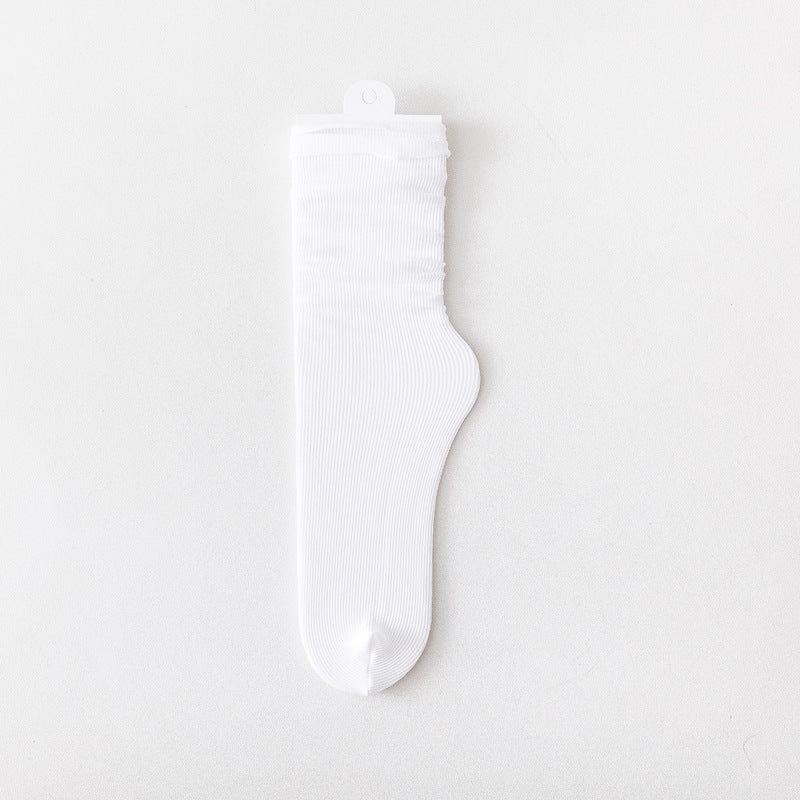 Women's Spring And Summer Thin Candy Color Socks