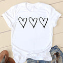 Personalized Printing Ladies White Round Neck T-shirt Top