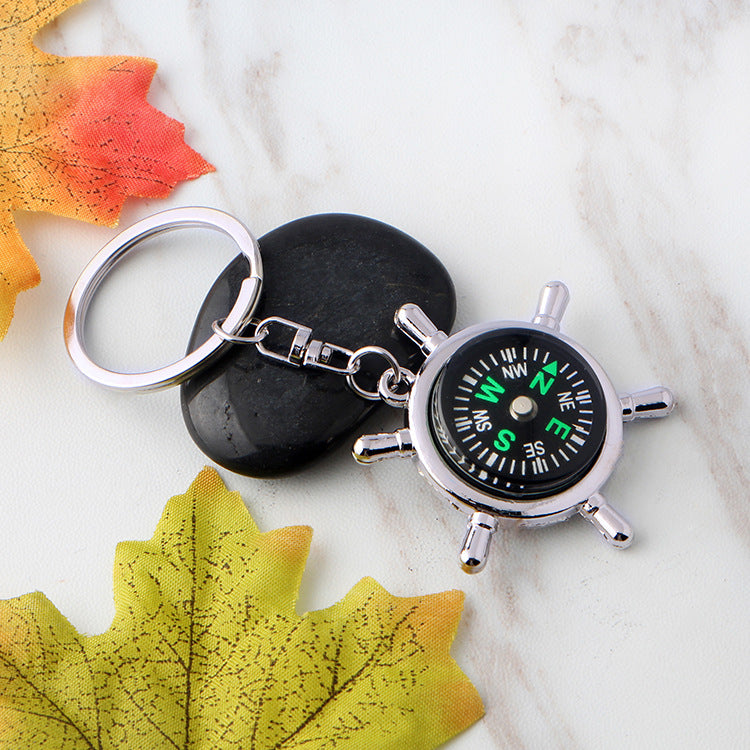 Rudder Compass Creative Car Key Ring