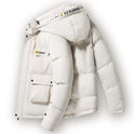 Fashionable Hooded Thick Down Cotton Jacket Men's