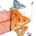 Natural Crystal Stone Celtic Knot Pendant Ornaments