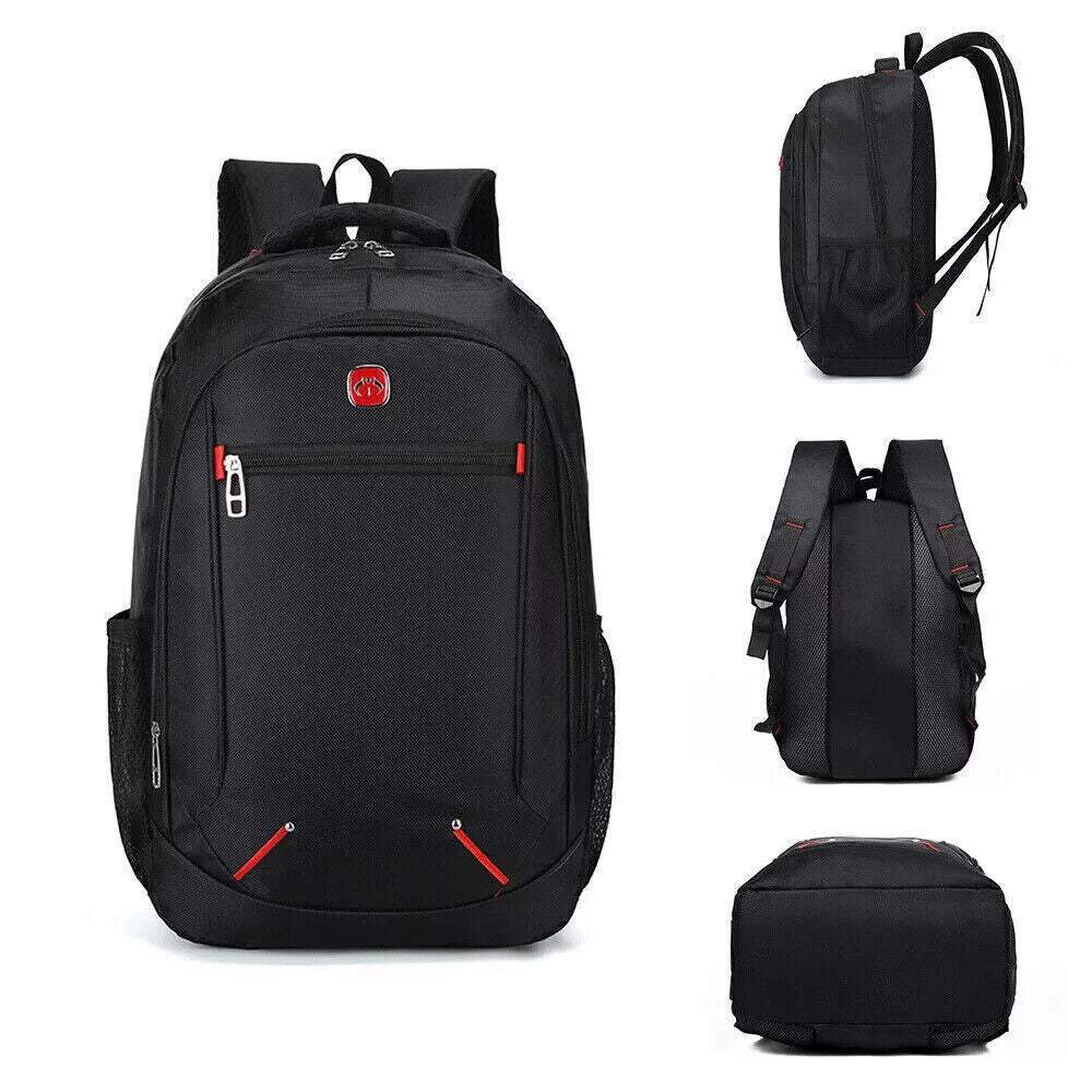 Mens Black Large Backpack Rucksack - Outdoor Sport Work School Travel Hiking Bag