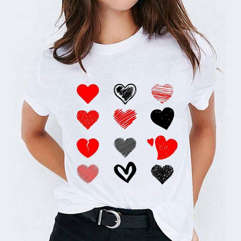 Cartoon Love Sweet Cute Short Sleeve