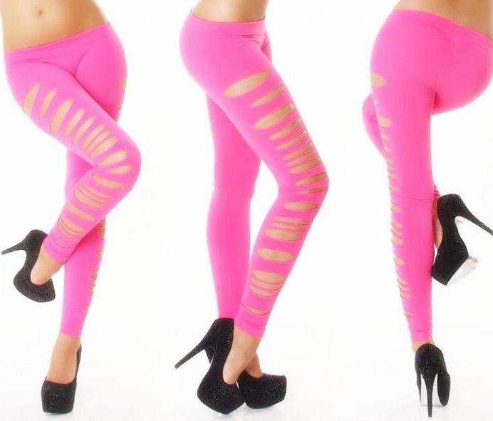 Nine-point Leggings With Side Holes