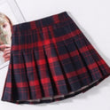 Color Red Plaid Skirt All-match College Style Girls