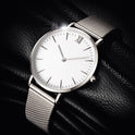 Simple Classic Ultra-thin Roman Scale Steel Mesh Watch