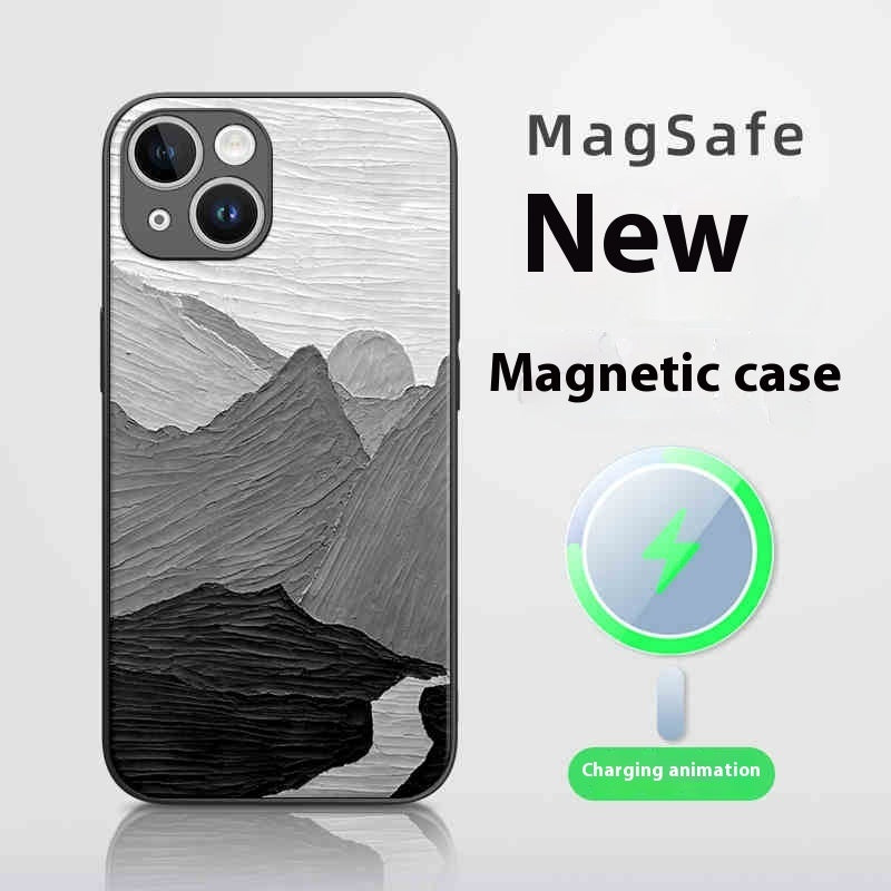 Simple Full-covered Magnetic Silicone Drop-resistant Protective Cover New