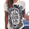 Vibe With Me Printed Boho Short Sleeve T-Shirt