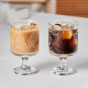 Short Foot SUNFLOWER Glass Coffee Cup Cold Extract Latte