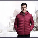 Lightweight Down Jacket Hooded Men Short