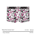 Black Pink Breathable Antibacterial Crotch Mid Waist Boxer Briefs Men