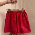 Ladies New Korean Plaid Breathable Shorts
