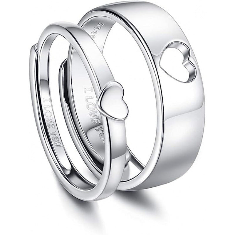 Women's Korean-style Simple Hollowed Heart Shape Ring