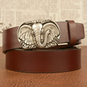 Elephant Automatic Buckle Belt Cowhide Casual
