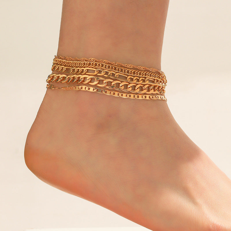 Simple Retro Chain Anklet Female Creative