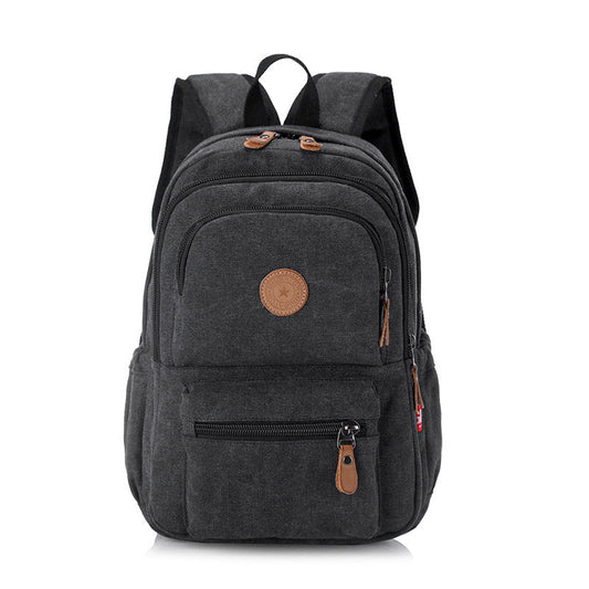 Casual Canvas Backpack Men's Large Capacity Bag