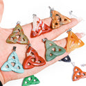 Natural Crystal Stone Celtic Knot Pendant Ornaments