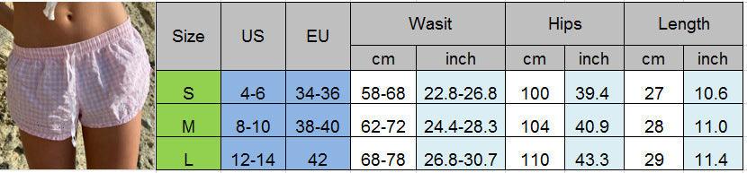 New Spring And Summer Leisure Women's Shorts Plaid