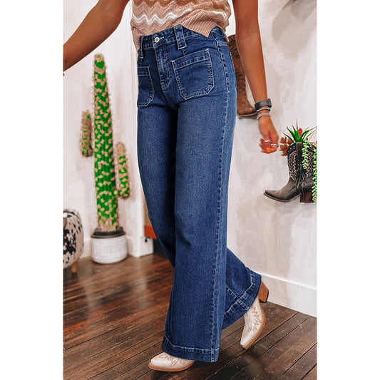 Fashion Retro All-match Straight-leg Trousers Women