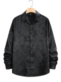 Men's Fashionable Jacquard Long Sleeved Shirt