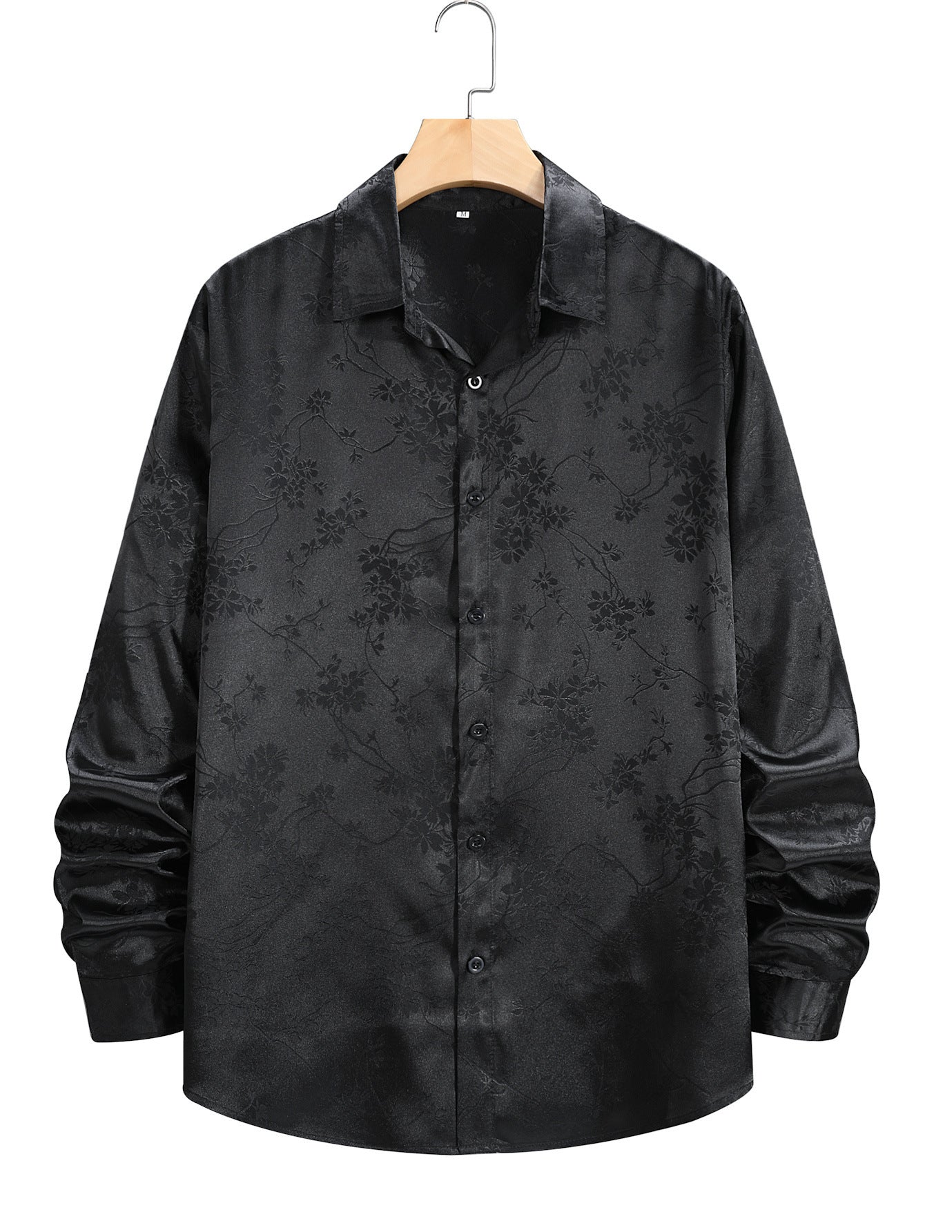 Men's Fashionable Jacquard Long Sleeved Shirt
