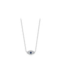 Pure Exquisite Diamond Devil's Eye Necklace Bone Chain Female