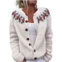 3D Digital Printing Cardigan Knitted Coat Imitation Sweaters Women's Clothing