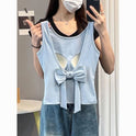 Pure Desire Style Bow Beautiful Vest Sling Women's Slim Fit