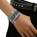 Women's Diamond Elastic Bracelet Wrist Ring Gems