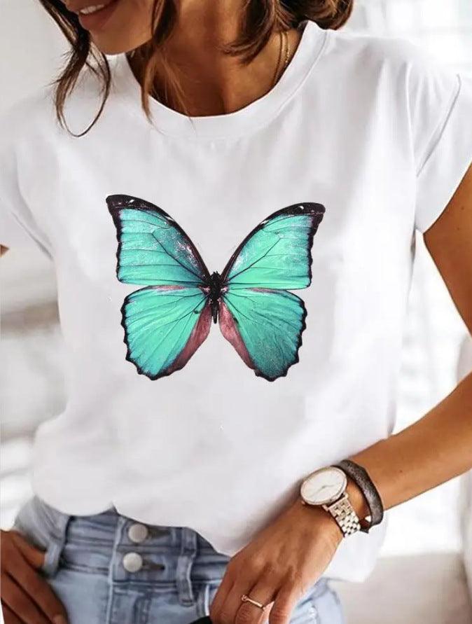 Foreign Trade Women's Clothing Short Sleeve Summer New European And American Women's Clothing T-shirt Simple Plus Size Loose Amazon AliExpress Women's Clothing