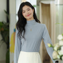 Women's Outer Casual Top Simple Mid-collar Sweater Inner Wear