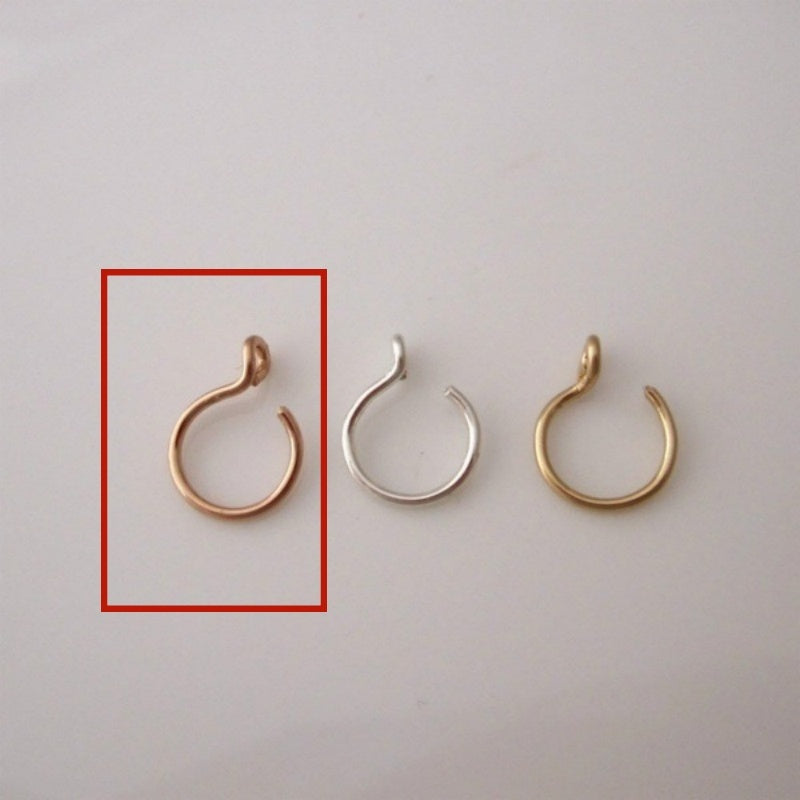 Non-piercing Nose Ring Plated 14K Gold Nose Stud