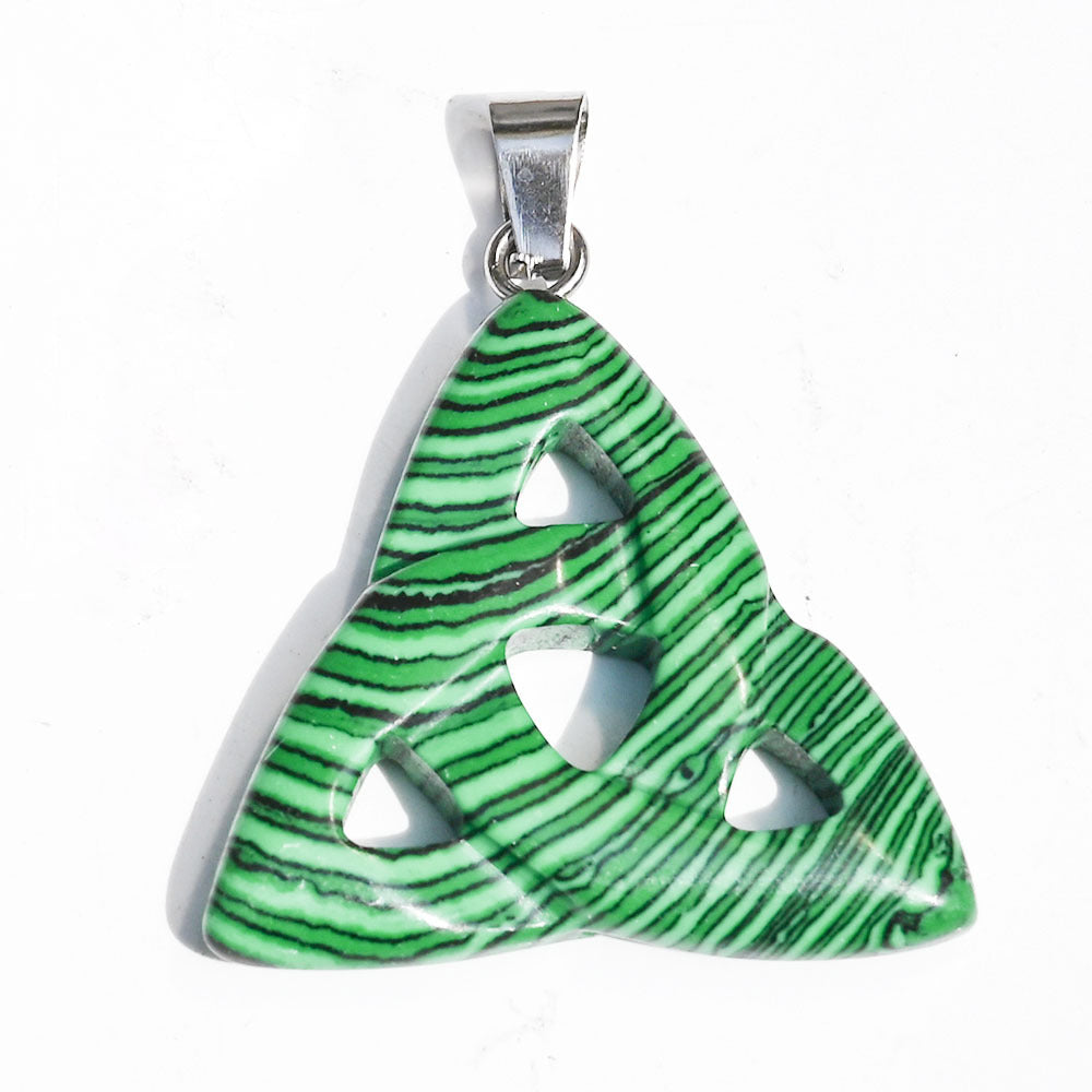 Natural Crystal Stone Celtic Knot Pendant Ornaments