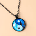 Tai Chi Yin Yang Dragon Glass Necklaces For Men