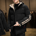Men's Polyester Plus Velvet Padded Padded Jacket