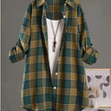 Plaid Shirt Women's Long Sleeve Casual Foreign Style Long Fashion Loose Shirt Jacket