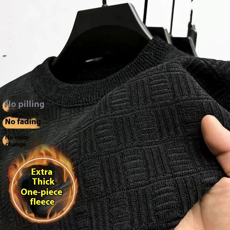 Warm Fleece-lined Thickened Knitting Bottoming Shirt Top