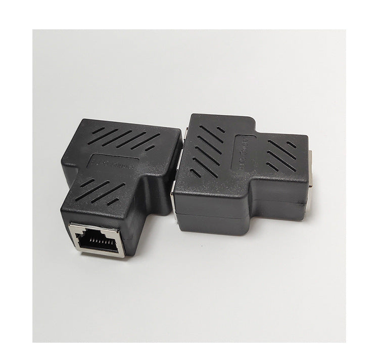 RJ45 Network Three-way Tee Network Cable Cable Seperater Network Cable Extension One Divided Into Two Adapter IPTV Network Cable Connector