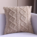 New Style Household Nordic Plain Cushion Cover Plush Warp Knitting