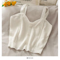 Sweet Wind Love Button Short Cropped Knitted Vest Women