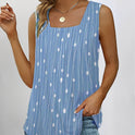 Summer New Polka Dot Sleeveless Square Collar Vest Women's Top