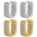 Light Luxury Micro Inlaid Zircon Full Diamond Earrings