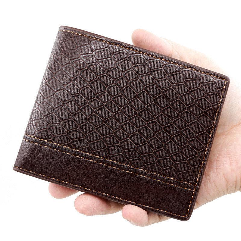 Men's Fashion Large Capacity Embossed Snake Pattern Wallet