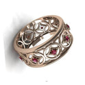 Simple Ring Luxury Domineering Rose Gold Full Diamond Micro Inlaid Zircon