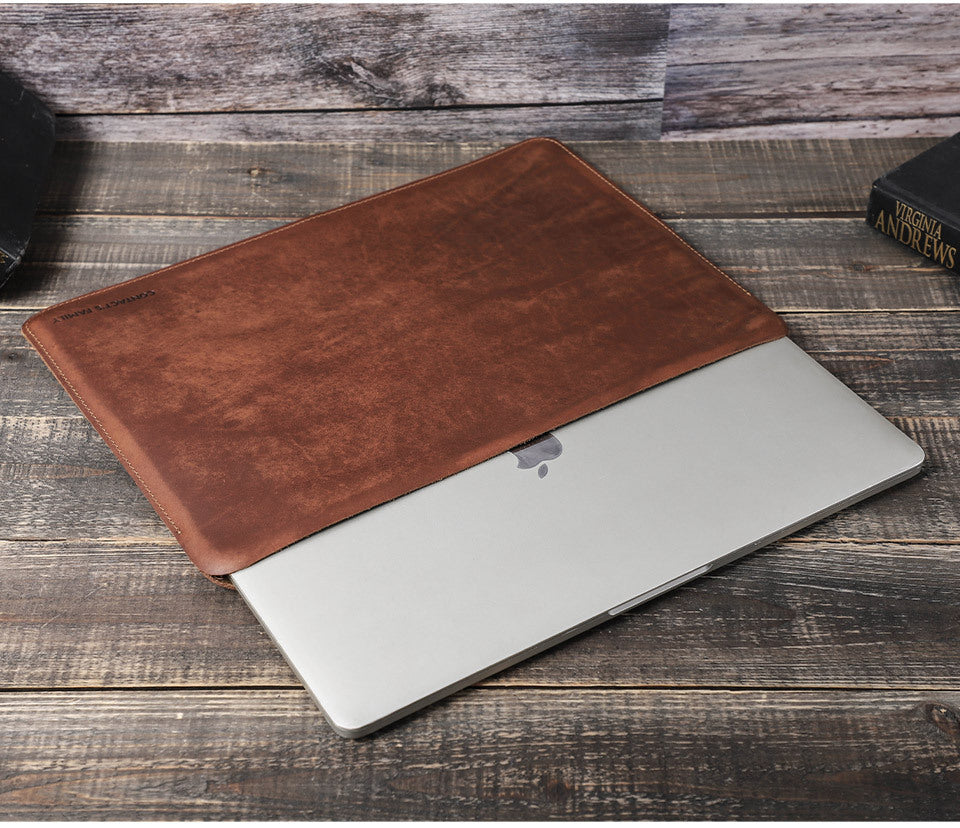 Compatible with Apple, Suitable For MacBook Pro13.3 Protective Cover Crazy Horse Leather